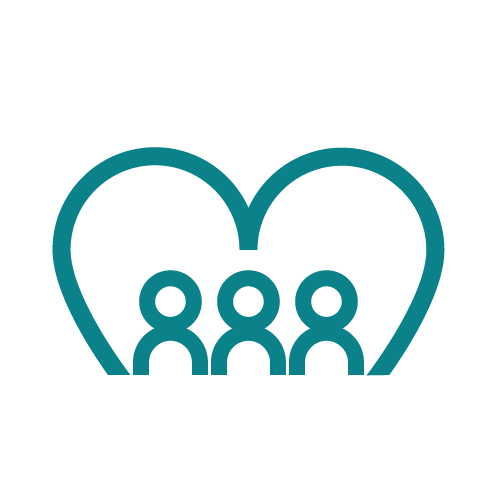 Three people heart icon